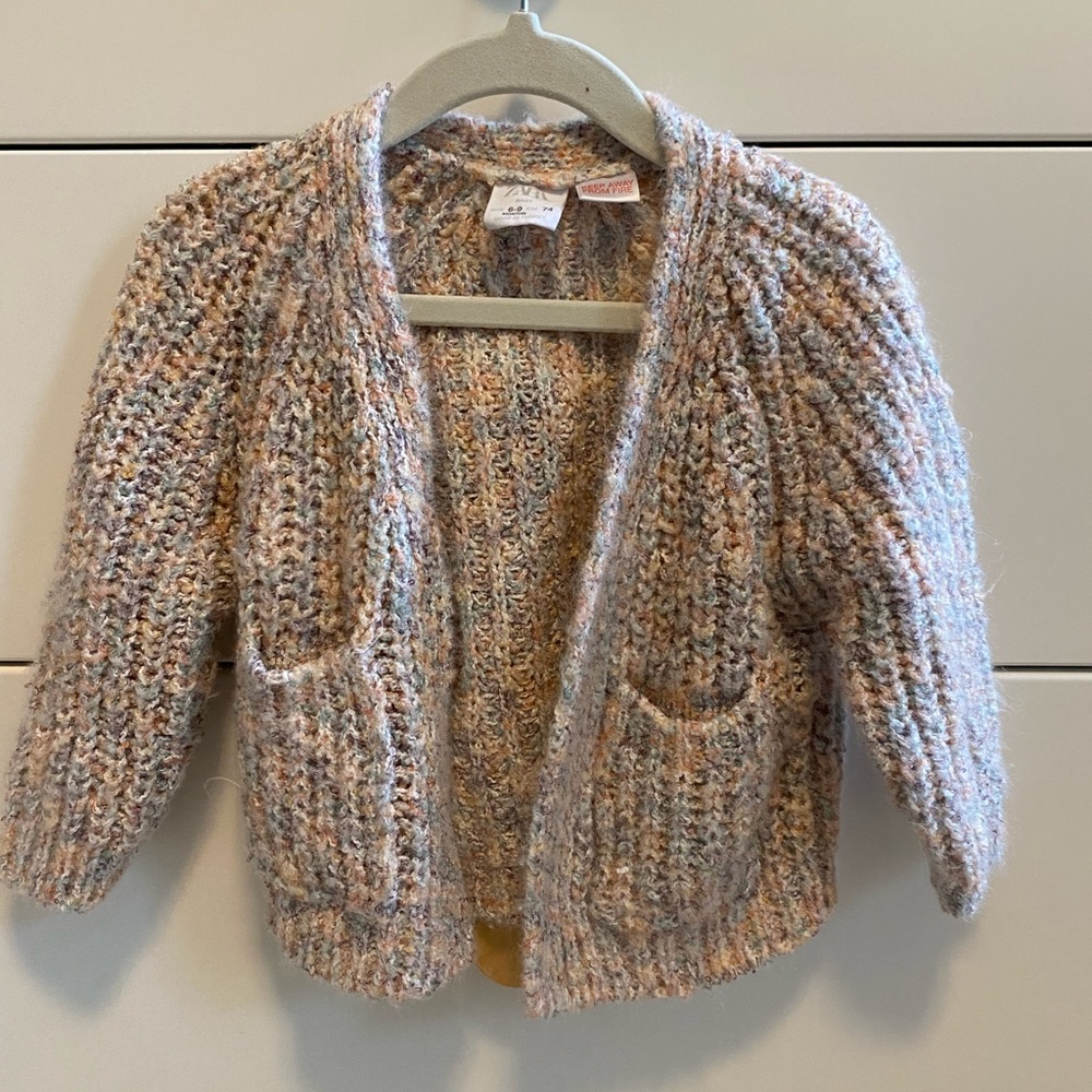 Zara cardigan 6-9 months, multi-colored